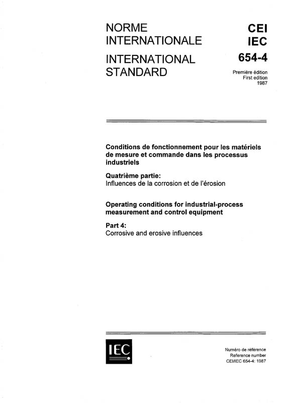 Cover IEC 60654-4:1987